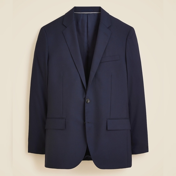 J. CrewLudlow Essential Slim-fit suit jacket stretch four-season wool Navy 44L